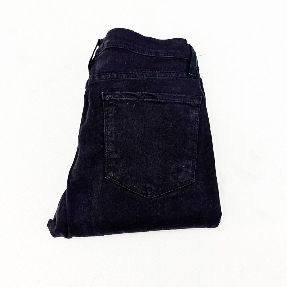 Frame Le Skinny de Jeanne Black Denim Jeans Gold Button SIze 27